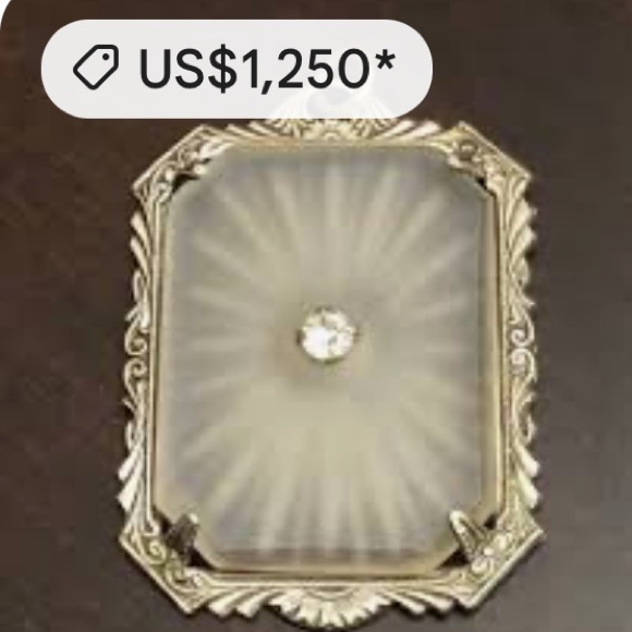 🖤1920s Art Deco CAMPHOR GLASS pendant - Picture 8 of 9